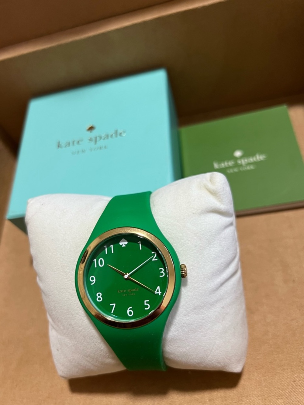 2016 KATE SPADE Live Colorfully Green Color Silicone Band Watch